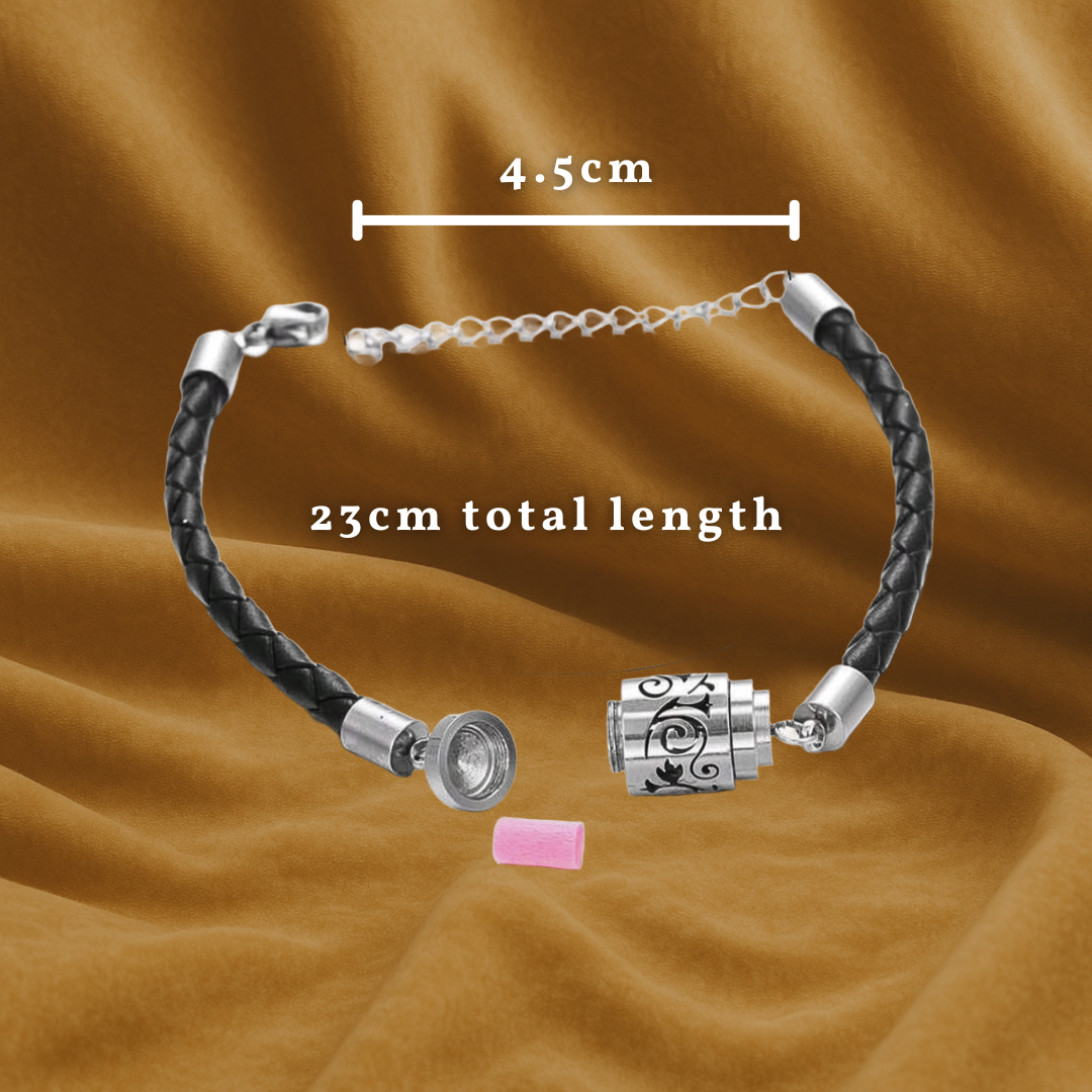 Minimalist Leather Cord Diffuser Bracelet